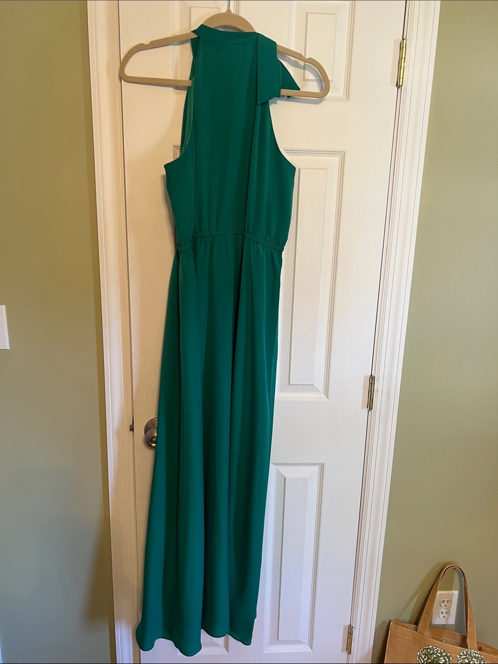 Banana Republic Green Halter Tie-Neck Maxi Dress - Picture 5 of 6